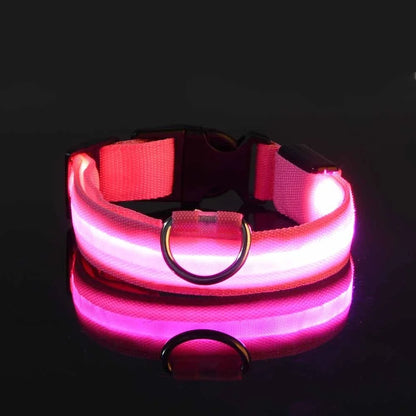 Luminous LED Nylon Dog Collar